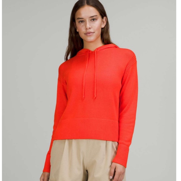 Lululemon Double Knit Sweater Hoodie Autumn Red - Picture 1 of 9